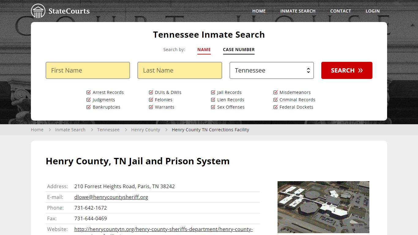 Henry County, TN Jail and Prison System - State Courts